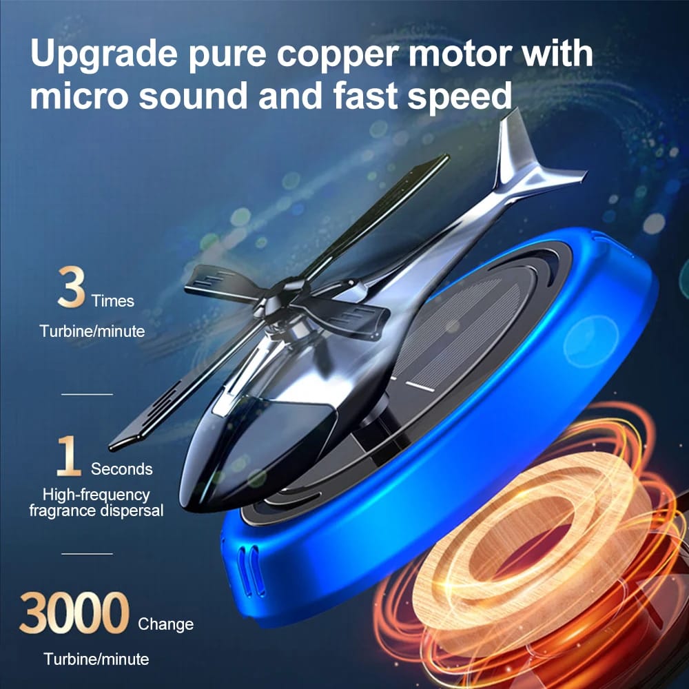 Solar-Powered Car Air Freshener (Helicopter Edition)